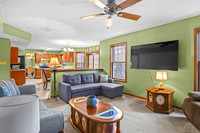 Family room just off the kitchen