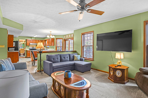 Family room just off the kitchen