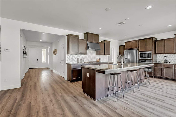 kitchen and front entryway