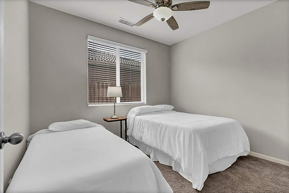 bedroom 2 single and double beds