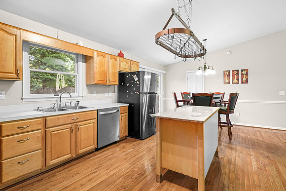 kitchen, dining area