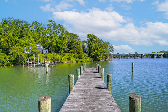 the dock over the bay.