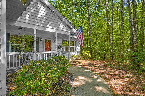 Walkway to a inviting front porch