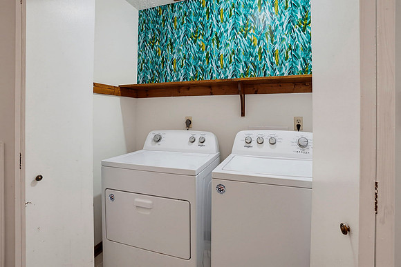 Washer/Dryer on the same level as the bedrooms.