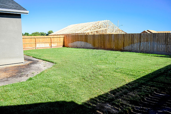 large fully fenced yard