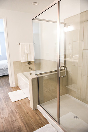 soaking tub, walk in shower