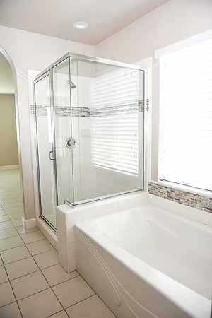 soaking tub/ walk in shower