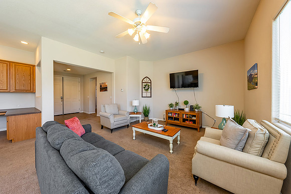 Living room, front entrance